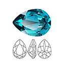 Preciosa Crystal Point Back MAXIMA Fancy Stone - Baroque Pear 06x4MM BLUE ZIRCON