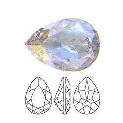 Preciosa Crystal Point Back MAXIMA Fancy Stone - Baroque Pear 08x6MM CRYSTAL AB