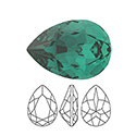 Preciosa Crystal Point Back MAXIMA Fancy Stone - Baroque Pear 06x4MM EMERALD
