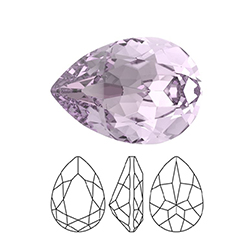 Preciosa Crystal Point Back MAXIMA Fancy Stone - Baroque Pear 06x4MM LIGHT AMETHYST