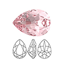 Preciosa Crystal Point Back MAXIMA Fancy Stone - Baroque Pear 06x4MM LIGHT ROSE