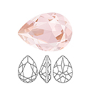 Preciosa Crystal Point Back MAXIMA Fancy Stone - Baroque Pear 10x7MM VINTAGE ROSE