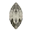 Preciosa MAXIMA Crystal Point Back Fancy Stone - Navette 04x2MM BLACK DIAMOND