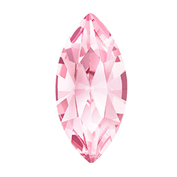 Preciosa MAXIMA Crystal Point Back Fancy Stone - Navette 06x3MM LIGHT ROSE