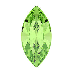 Preciosa MAXIMA Crystal Point Back Fancy Stone - Navette 06x3MM PERIDOT