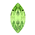 Preciosa MAXIMA Crystal Point Back Fancy Stone - Navette 04x2MM PERIDOT