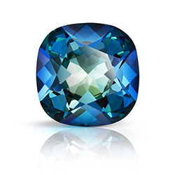 Preciosa Crystal Point Back MAXIMA Fancy Stone -Antique Square 10MM BERMUDA BLUE
