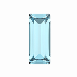 Preciosa Crystal Point Back MAXIMA Fancy Stone - Baguette 05x2.5MM AQUA BOHEMICA