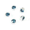 Crystal Stone in Metal Sew-On Setting - Chaton SS16 MAXIMA INDICOLITE-SILVER