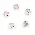 Crystal Stone in Metal Sew-On Setting - Chaton SS16 MAXIMA OPAL ROSE-SILVER