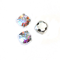 Crystal Stone in Metal Sew-On Setting - Chaton SS20 MAXIMA CRYSTAL AB-SILVER