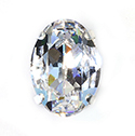 Crystal Stone in Metal Sew-On Setting - Oval 18x13MM MAXIMA CRYSTAL-SILVER