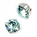 Crystal Stone in Metal Sew-On Setting - Chaton SS39MAXIMA CHRYSOLITE-SILVER