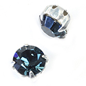 Crystal Stone in Metal Sew-On Setting - Chaton SS39MAXIMA MONTANA-SILVER