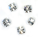 Crystal Stone in Metal Sew-On Setting - Chaton SS29 MAXIMA CRYSTAL-SILVER