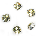 Crystal Stone in Metal Sew-On Setting - Chaton SS29 MAXIMA JONQUIL-SILVER