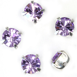 Crystal Stone in Metal Sew-On Setting - Chaton SS29 MAXIMA VIOLET-SILVER