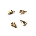 Crystal Stone in Metal Sew-On Setting - Pearshape 08x4.8MM MAXIMA LT COLORADO TOPAZ-GOLD