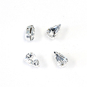 Crystal Stone in Metal Sew-On Setting - Pearshape 08x4.8MM MAXIMA CRYSTAL-SILVER