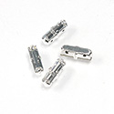 Crystal Stone in Metal Sew-On Setting - Baguette 10x3MM MAXIMA CRYSTAL-SILVER