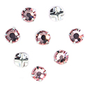 Crystal Stone in Metal Sew-On Setting - Rose Montee SS16 LT ROSE-SILVER MAXIMA
