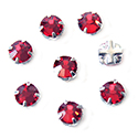 Crystal Stone in Metal Sew-On Setting - Rose Montee SS16 LIGHT SIAM-SILVER MAXIMA