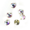Crystal Stone in Metal Sew-On Setting - Rose Montee SS20 CRYSTAL AB-GOLD MAXIMA