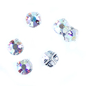 Crystal Stone in Metal Sew-On Setting - Rose Montee SS20 CRYSTAL AB-SILVER MAXIMA