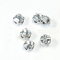 Crystal Stone in Metal Sew-On Setting - Rose Montee SS20 CRYSTAL-SILVER MAXIMA