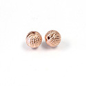 Metalized Plastic Engraved Bead - Round 10MM COPPER