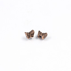 Metalized Plastic Bead - Butterfly 08x6MM ANT COPPER