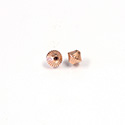 Metalized Plastic Bead - Ribbed Bicone 07x6MM COPPER