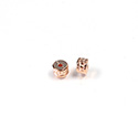 Metalized Plastic Engraved Bead - Rondelle 06MM COPPER