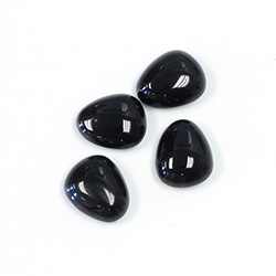 Gemstone Cabochon - Pear Antique 12x10MM BLACK ONYX