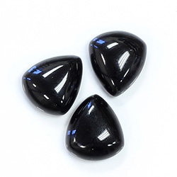 Gemstone Cabochon - Trillion 14x14MM BLACK ONYX