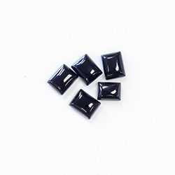 Gemstone Cabochon - Cushion 09.5x7.5MM BLACK ONYX