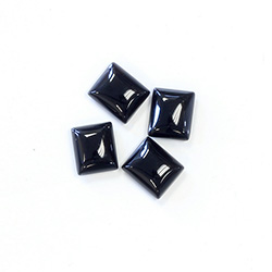 Gemstone Cabochon - Cushion 12x10MM BLACK ONYX