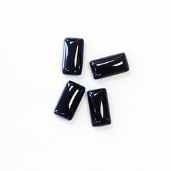 Gemstone Cabochon - Cushion 14x7.5MM BLACK ONYX