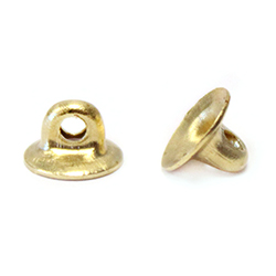 Brass Button Shank - 06MM- Cup - Raw Brass