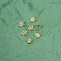 Brass Sew-On Setting - Flat Back with Cross pattern - Round ss16 - IMIT. GOLD FINISH