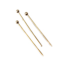 Brass Ball Head Pin 25.4mm x 0.71mm, (1 INCH), Nickel Free, Gold Plated