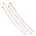 Brass Ball Head Pin 50.8mm x 0.6mm, (2 INCH), Nickel Free, "Rose Gold" Plated