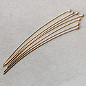 Brass Ball Head Pin 50.8mm x 0.6mm, (2 INCH), Nickel Free, Gold Plated