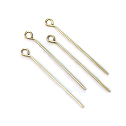 Brass Eye Pin 25.4mm x 0.71mm, (1 INCH length), 0.71mm thickness (0.028")...21 Gauge