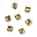 Brass Prong Setting - Closed Back - Round ss08 (17pp/18pp) - RAW BRASS