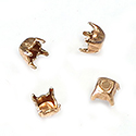 Brass Prong Setting - Closed Back - Round ss12 (24pp) - RAW BRASS