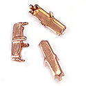 Brass Prong Setting - Closed Back - Baguette - 10x3mm - RAW BRASS