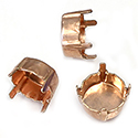 Brass Prong Setting - Closed Back - Round ss47/48 (11mm) - RAW BRASS