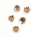 Brass Prong Setting - Closed Back - Square - 04mm - RAW BRASS