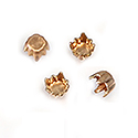 Brass Prong Setting - Closed Back - Square - 03mm - RAW BRASS